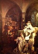Joseph wright of derby The Alchemist in Search of the Philosopher Stone, Spain oil painting artist